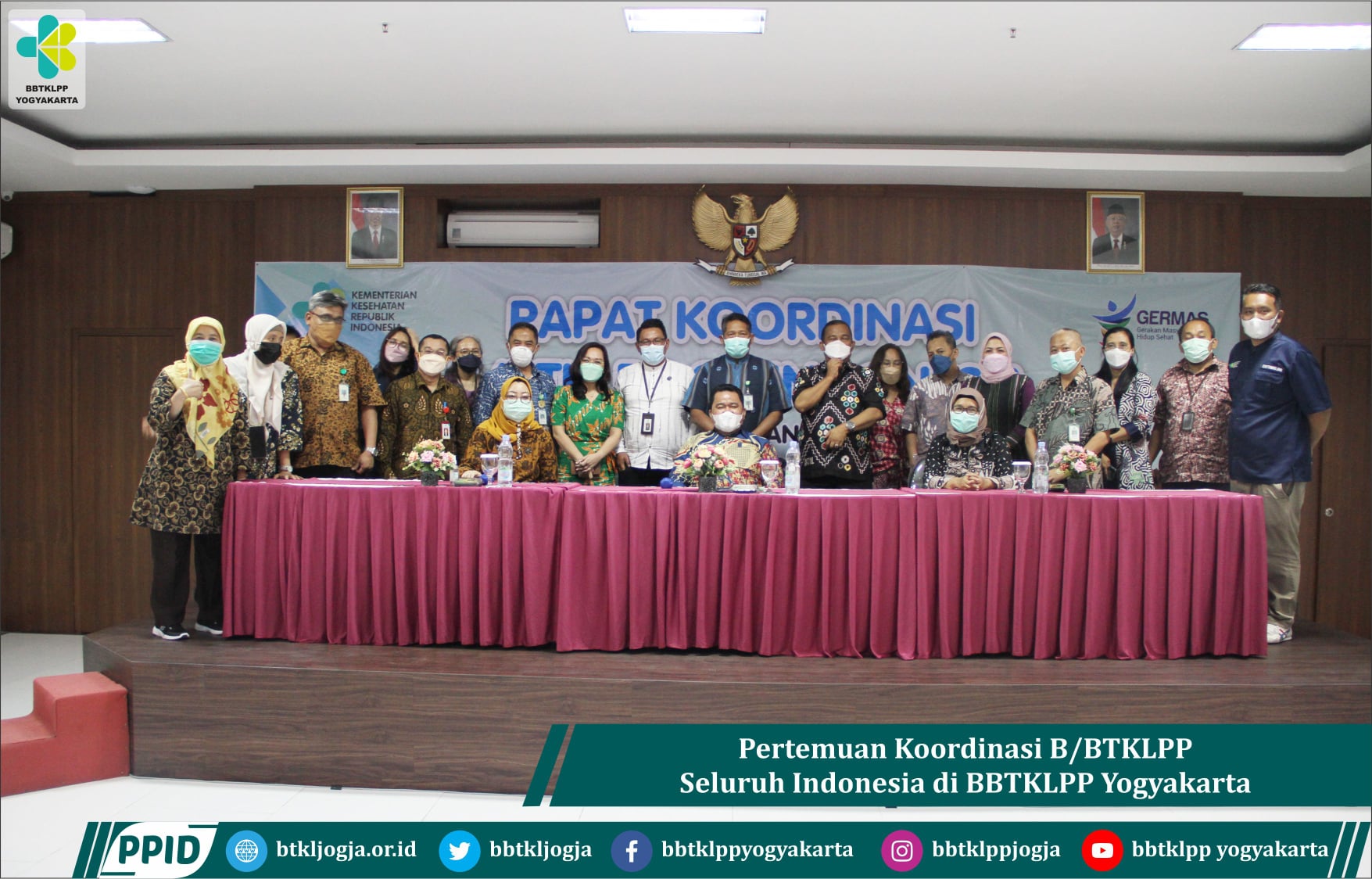 Pertemuan Koordinasi B/BTKLPP Seluruh Indonesia di BBTKLPP Yogyakarta
